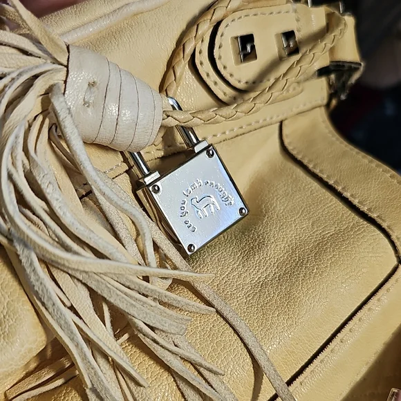L.A.M.B. Pale Yellow Leather Bag - Picture 10 of 11
